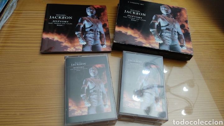 Casetes antiguos: Box Doble cassete y libro MICHAEL JACKSON &rdquo;HISTORY&rdquo; - Foto 1