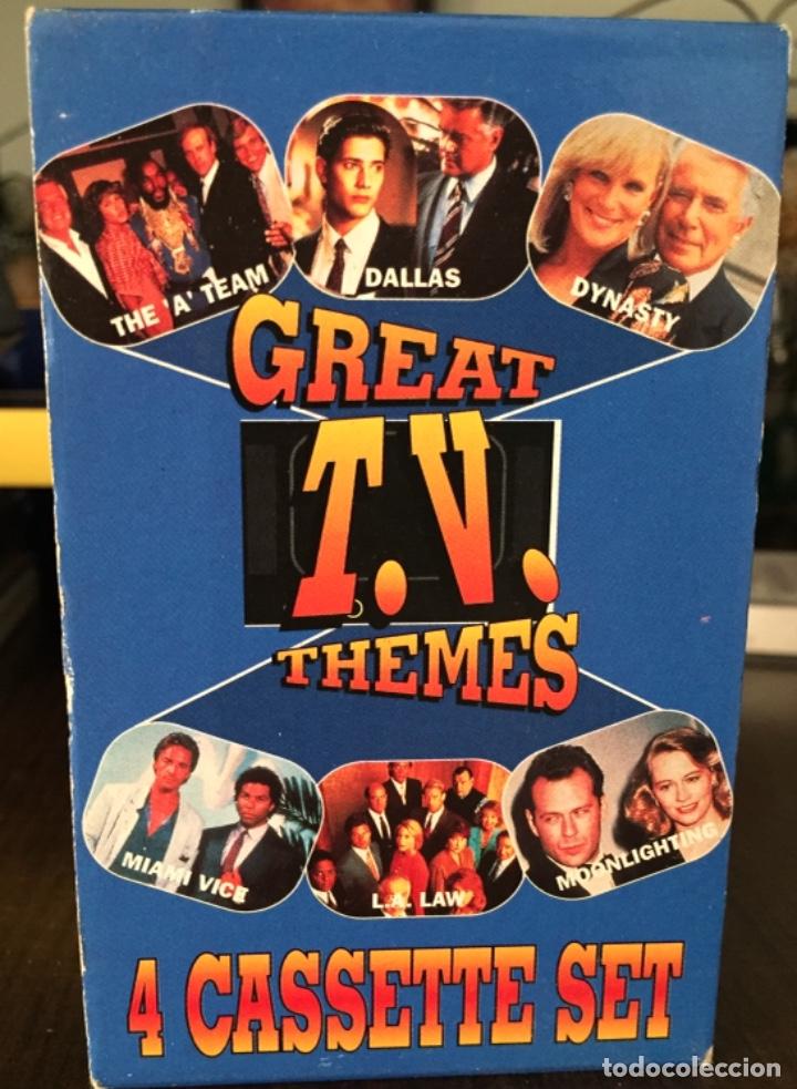 Casetes antiguos: 4 Casete Great T.V. Themes. La mejores series de la TV