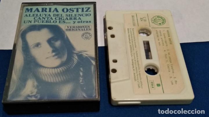 Casetes antiguos: CASETE CINTA CASSETTE( MARIA OSTIZ - ALELUYA DEL SILENCIO, CANTA CIGARRA, UN PUEBLO ES. )1980 ONDINA