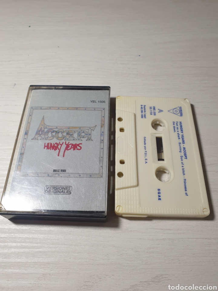 Casetes antiguos: Cinta accept hungry years - Foto 1