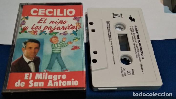 Casetes antiguos: CASETE CINTA ( CECILIO - EL NI&Ntilde;O Y LOS PAJARITOS - EL MILAGRO DE SAN ANTONIO ) 1993 JJ RECORDS