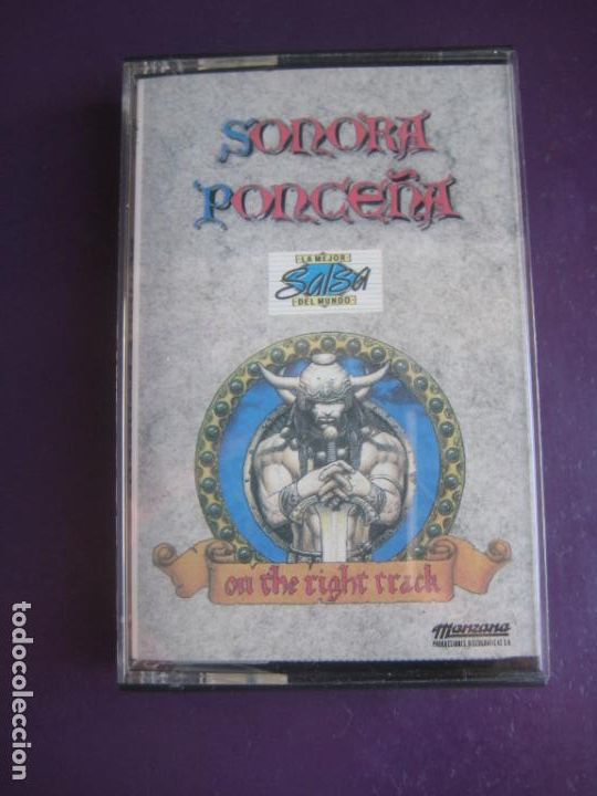 Casetes antiguos: Sonora Ponce&ntilde;a &ndash; On The Right Track - CASETE MANZANA 1988 - SALSA - ELECTRONICA 80'S