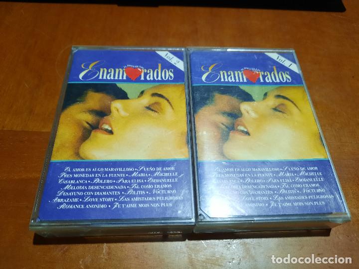 Cassetes antigas: ENAMORADOS. DOS CASETE. CASETE Y CAJA EN BUEN ESTADO. ALGO DIFICILES DE CONSEGUIR