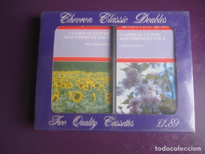 Casetes antiguos: OBRAS MAESTRAS DE LA GUITARRA CLASICA - DOBLE CASETE PRECINTADA - FERNANDO JONAS -