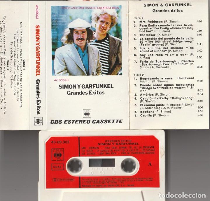Casetes antiguos: SIMON Y GARFUNKEL - GRANDES EXITOS (CASSETTE CBS 1972 ESPA&Ntilde;A) - Foto 1