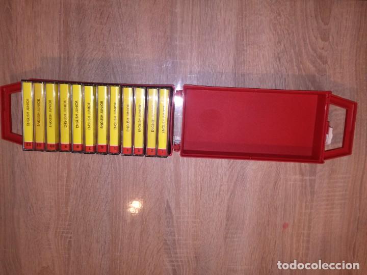 Casetes antiguos: ESTUCHE CON 12 CASSETTES CURSO DE INGL&Eacute;S J&Uacute;NIOR - Foto 2
