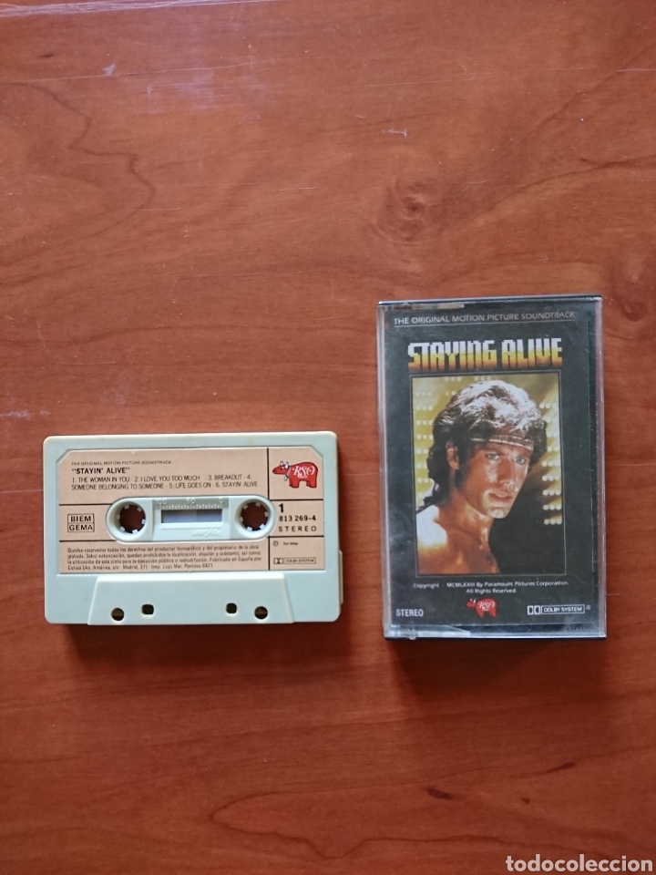Casetes antiguos: Staying Alive B.S.O. En Cassette - Foto 2