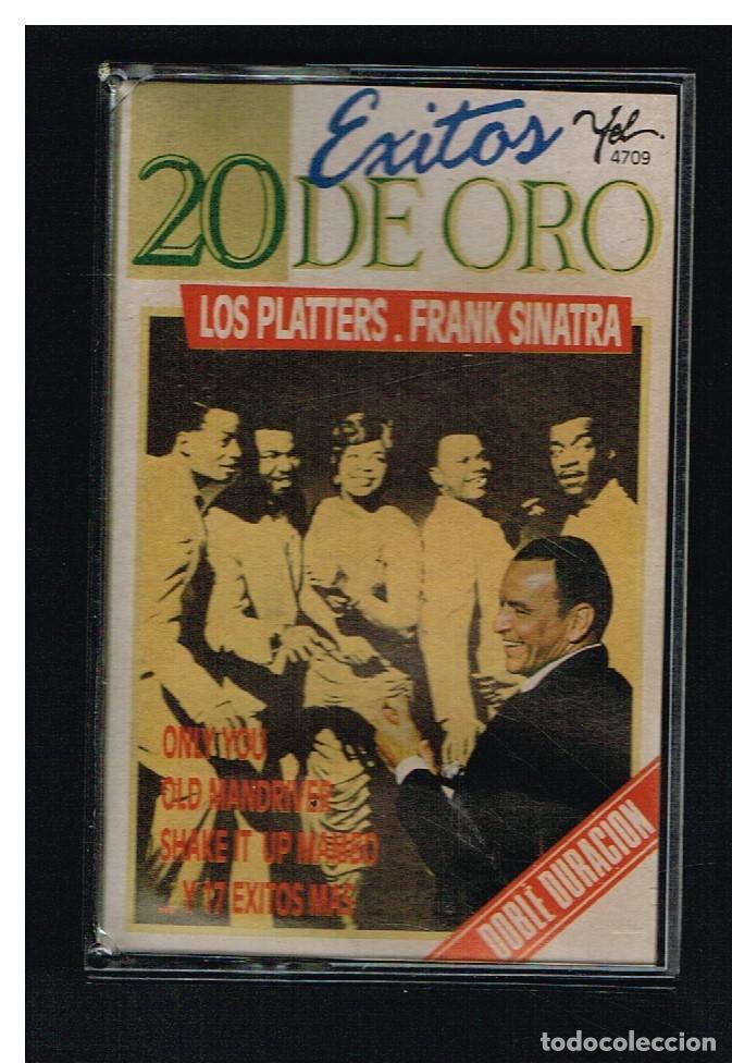 Casetes antiguos: 20 EXITOS DE ORO - LOS PLATTERS / FRANK SINATRA - CASETE 1990 - Foto 1