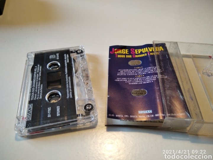 Casetes antiguos: Jorge Sep&uacute;lveda &eacute;xitos - Foto 2