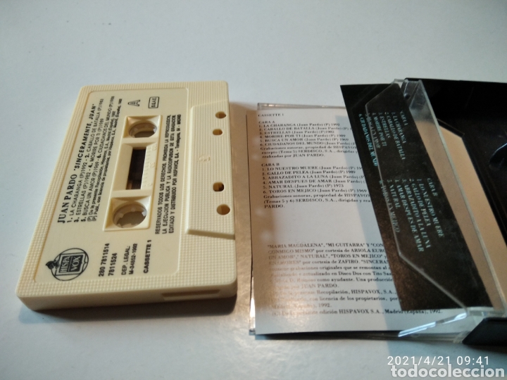 Casetes antiguos: Sinceramente Juan - Foto 2
