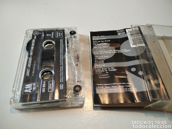 Casetes antiguos: Janet Jackson rhythm nation - Foto 2