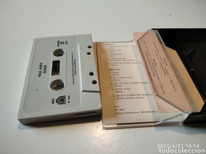 Casetes antiguos: Paul Anka, Diana - Foto 2