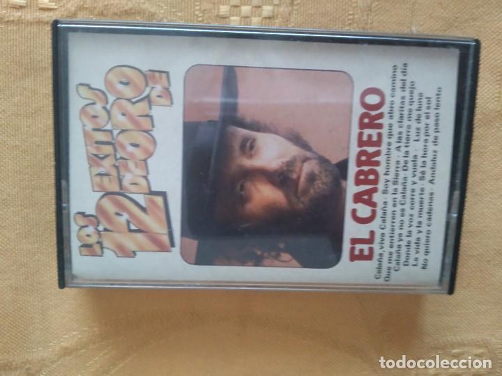 Casetes antiguos: CAJ-545 CASETE LOS 12 EXITOS DE ORO DE EL CABRERO - Foto 1