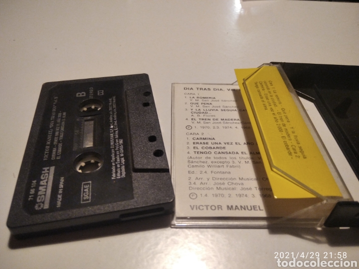 Casetes antiguos: V&iacute;ctor Manuel dia tras d&iacute;a 1982 - Foto 2