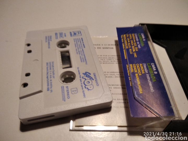 Casetes antiguos: Lambada 12 super &eacute;xitos super pop - Foto 3