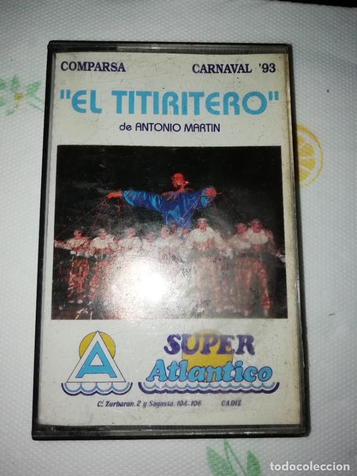 Casetes antiguos: Carnaval de C&aacute;diz casete Comparsa el titiritero 1993