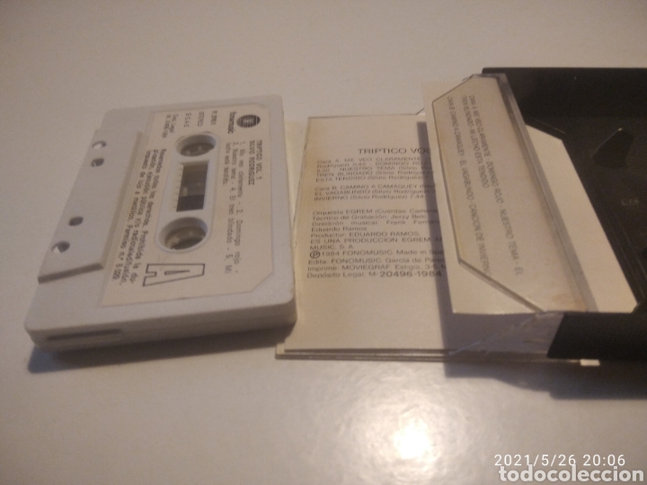 Casetes antiguos: Silvio Rodr&iacute;guez, tr&iacute;ptico vol 1 - Foto 3