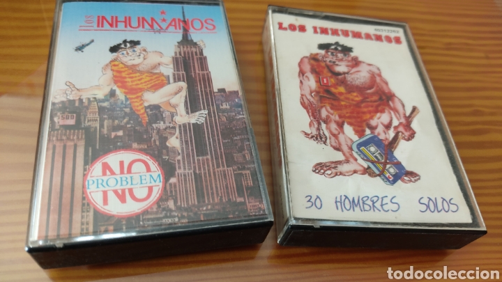 Casetes antiguos: Lote de 2 cintas de cassette de LOS INHUMANOS - Foto 1