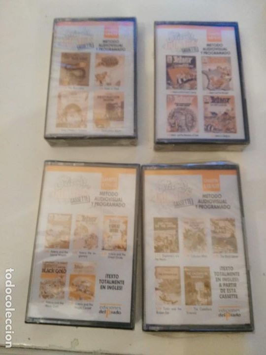 Casetes antiguos: 7 cassettes Asterix - tintin y otros - Study Comics 1989 Ediciones del Prado - Foto 2