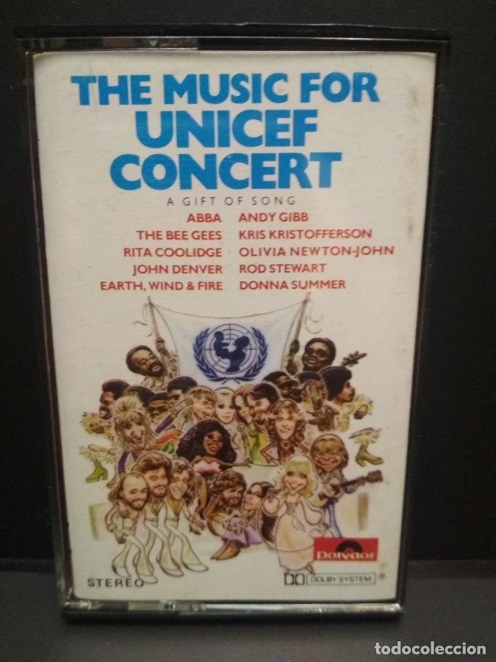 Casetes antiguos: THE MUSIC FOR UNICEF CONCERT A GIFT OF SONG ( CASETE ) ABBA, BEE GEES, ROD STEWART pepeto