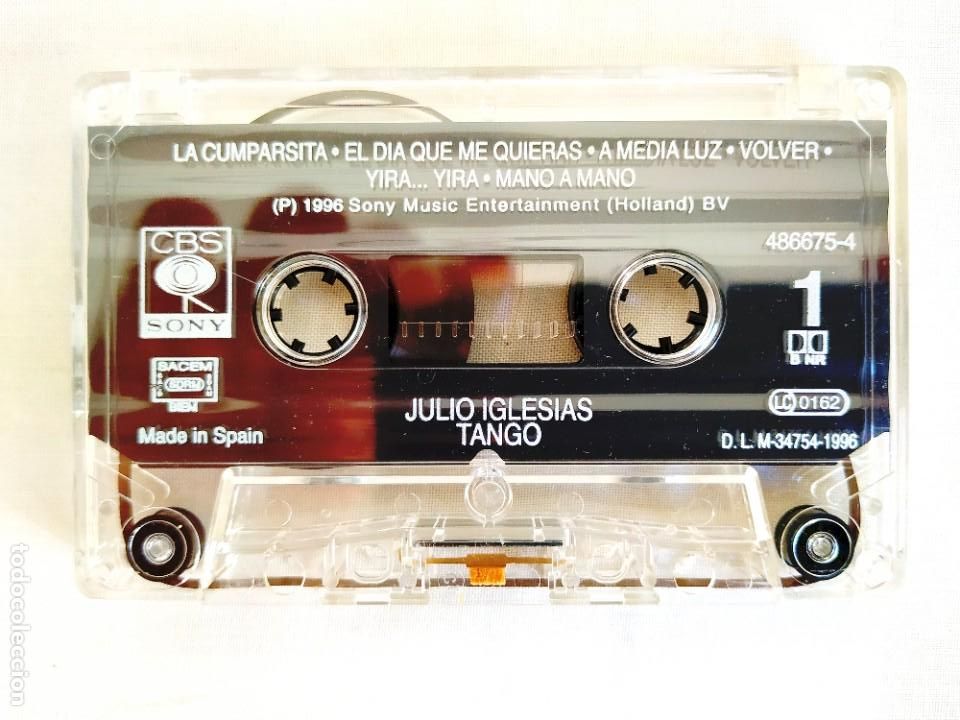 Casetes antiguos: 1996 - JULIO IGLESIAS - TANGO - CASETE - Foto 4