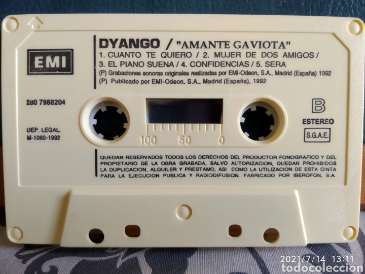 Casetes antiguos: Dyango - Amante gaviota - Foto 2