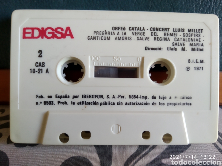 Casetes antiguos: Orfe&oacute; Catal&agrave; - Edigsa - Foto 2