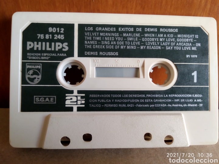 Casetes antiguos: Demis Roussos - grandes &eacute;xitos - Foto 2