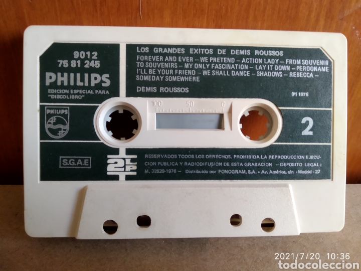 Casetes antiguos: Demis Roussos - grandes &eacute;xitos - Foto 3