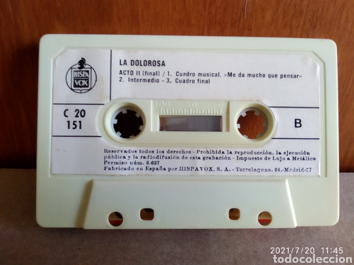 Casetes antiguos: La Dolorosa -Zarzuela - Foto 2