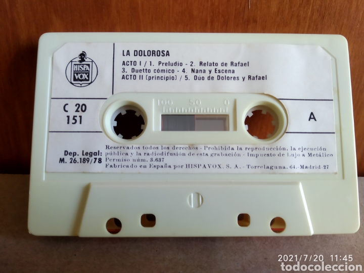 Casetes antiguos: La Dolorosa -Zarzuela - Foto 3