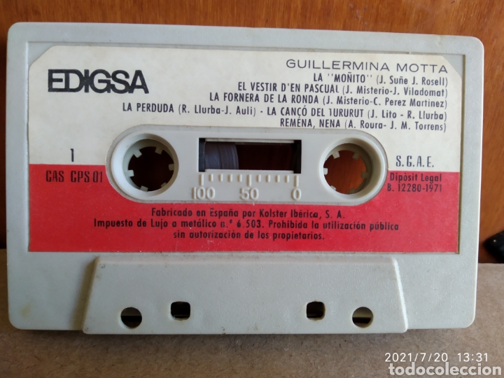 Casetes antiguos: Guillermina Motta - Remena nena - Foto 3