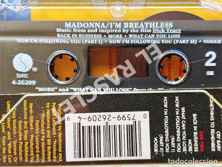 Casetes antiguos: CINTA CASSETTE DE MADONNA -. IM BREATHLESS - Foto 3