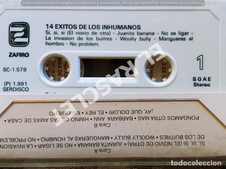 Casetes antiguos: CINTA CASSETTE DE LOS INHUMANOS - 14 EXITOS - Foto 2
