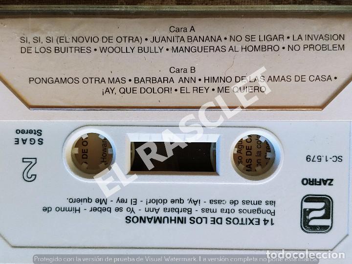 Casetes antiguos: CINTA CASSETTE DE LOS INHUMANOS - 14 EXITOS - Foto 3