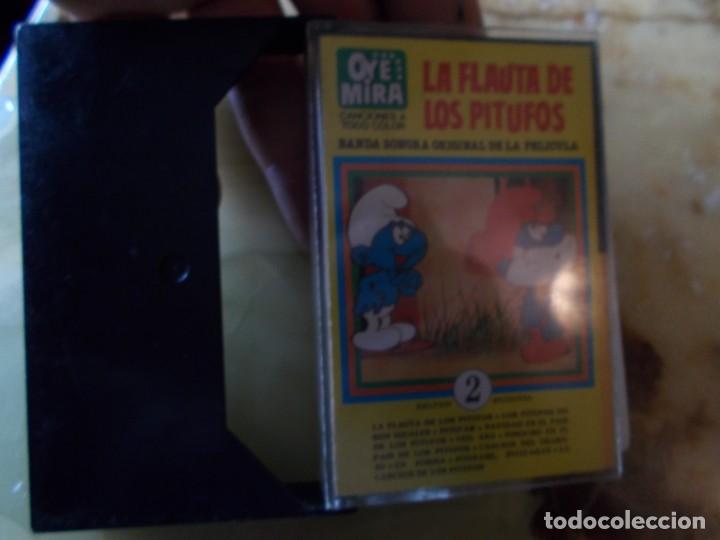 Casetes antiguos: CINTA DE CASET DE LOS PITUFOS, LA FLAUTA DE LOS PITUFOS - Foto 1