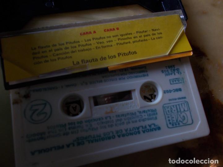 Casetes antiguos: CINTA DE CASET DE LOS PITUFOS, LA FLAUTA DE LOS PITUFOS - Foto 3