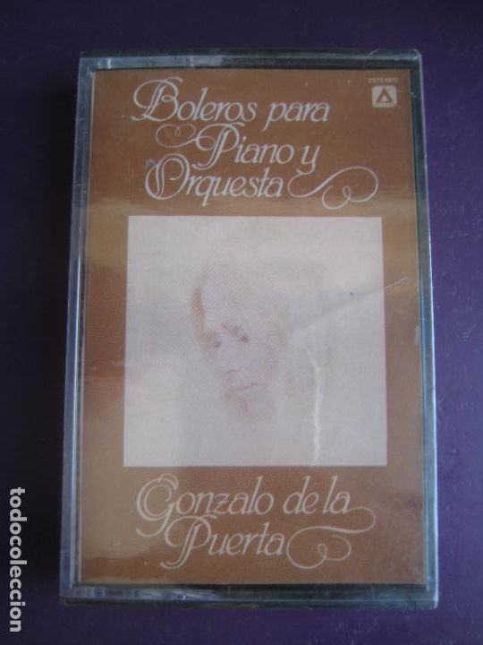 Casetes antiguos: GONZALO DE LA PUERTA- BOLEROS PARA PIANO Y ORQUESTA - CASETE AMBAR PRECINTADA