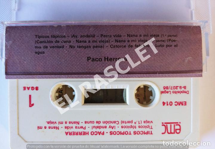 Casetes antiguos: CINTA CASSETTE DE : PACO HERRERA - TIPICOS TOPICOS - Foto 2