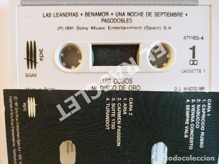 Casetes antiguos: CINTA CASSETTE DE :LUIS COBOS - MI DISCO DE ORO - Foto 2
