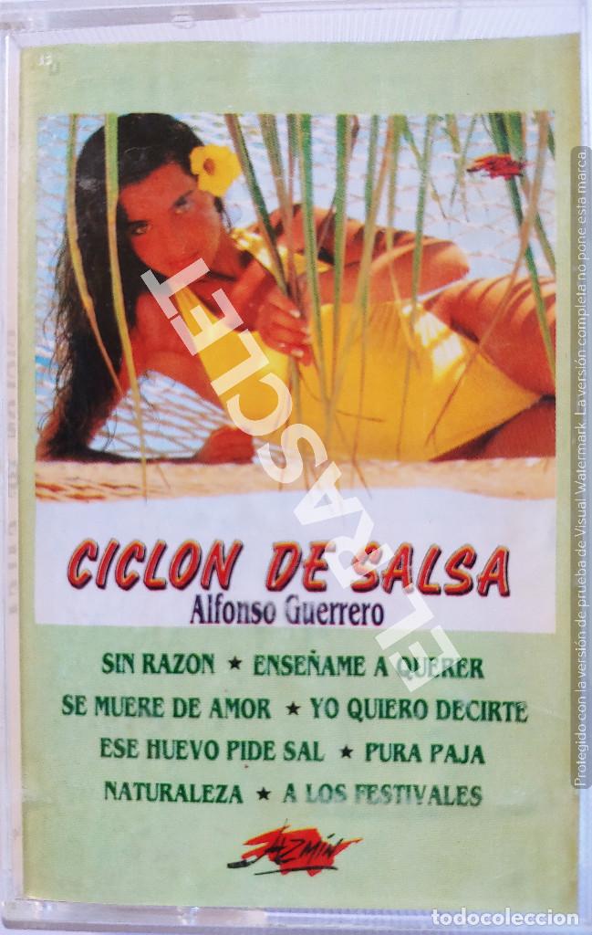 Casetes antiguos: CINTA CASSETTE DE : CICLON DE SALSA - ALONSO GUERRERO - Foto 1