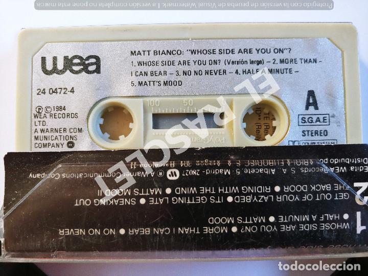 Casetes antiguos: CINTA CASSETTE DE : MATT BIANCO - WHOSE SIDE ARE YOU ON ? - Foto 2