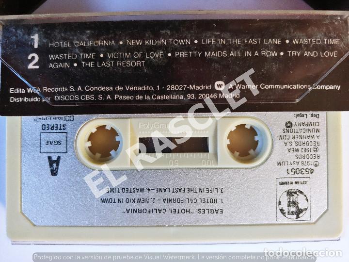 Casetes antiguos: CINTA CASSETTE DE : EAGLES - HOTEL CALIFORNIA - Foto 2