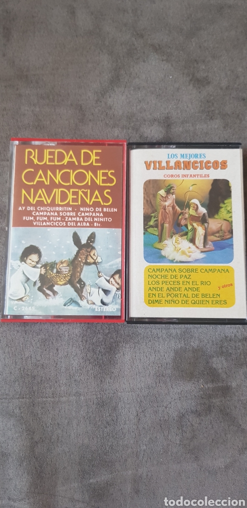 Casetes antiguos: Casetes VILLANCICOS (LOS MEJORES VILLANCICOS &rdquo;COROS INFANTILES &rdquo; y RUEDA DE CANCIONES NAVIDE&Ntilde;AS)