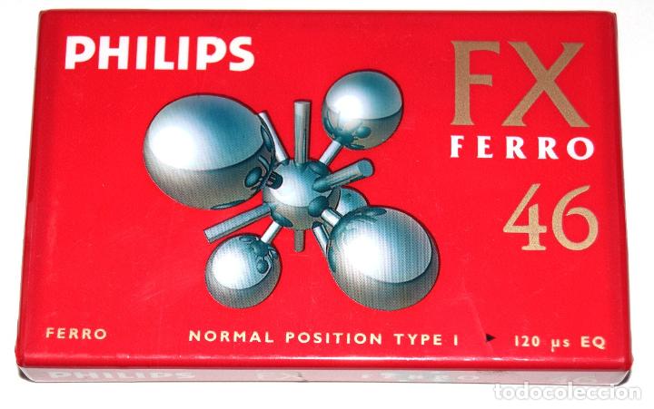 Casetes antiguos: Cinta de Cassette v&iacute;rgen Philips FX FERRO 46 nueva