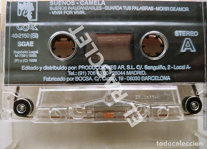 Casetes antiguos: CINTA CASSETTE DE :CAMELA - SUE&Ntilde;OS INALCANZABLES - Foto 2