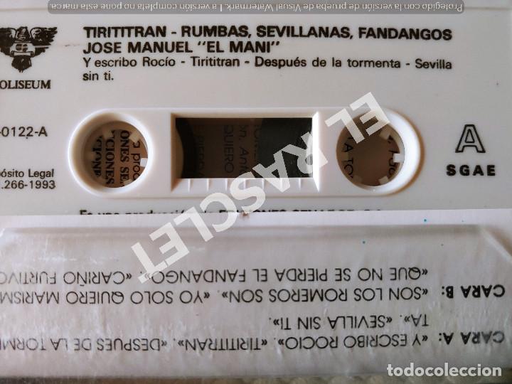 Casetes antiguos: CINTA CASSETTE DE : JOSE MANUEL &rdquo; EL MANI&rdquo; -TIRITITRAN - Foto 2