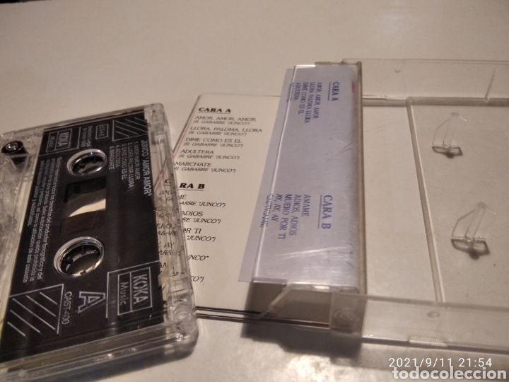 Casetes antiguos: Casette Junco ,Amor Amor - Foto 3