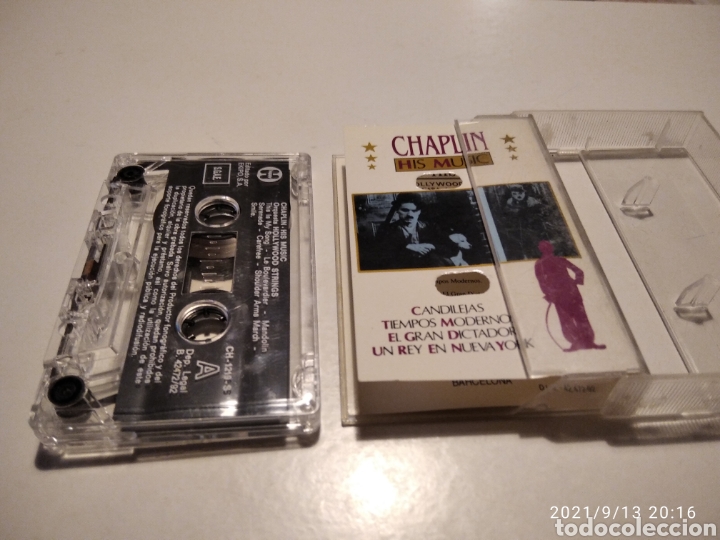 Casetes antiguos: Cinta casette Chaplin his music - Foto 2