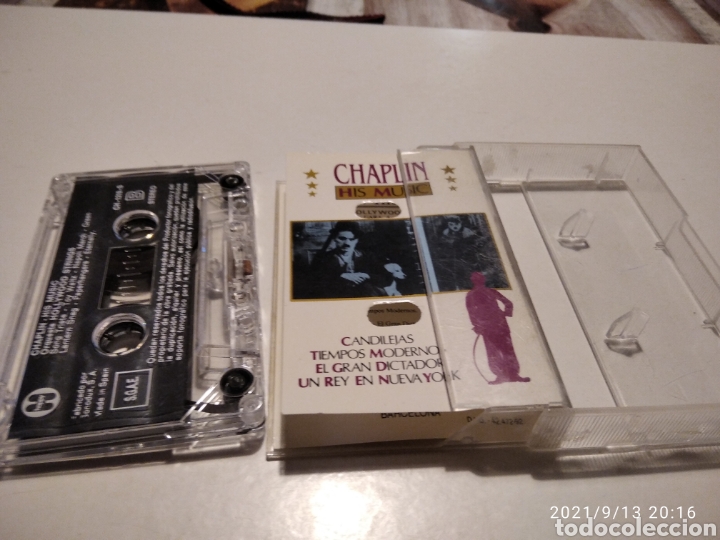 Casetes antiguos: Cinta casette Chaplin his music - Foto 3